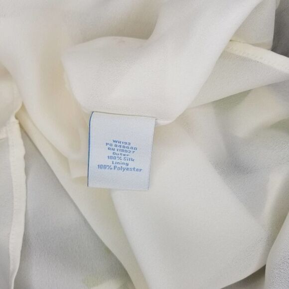 Boden Light Green and Gray Silk Floral V-Neck 3/4 Sleeve Dress - Picture 5 of 10